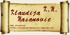 Klaudija Mašanović vizit kartica